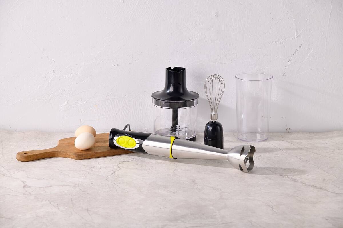 BERGNER Stabmixer grün schwarz Edelstahl B/H/L: ca. 14x23x24 cm