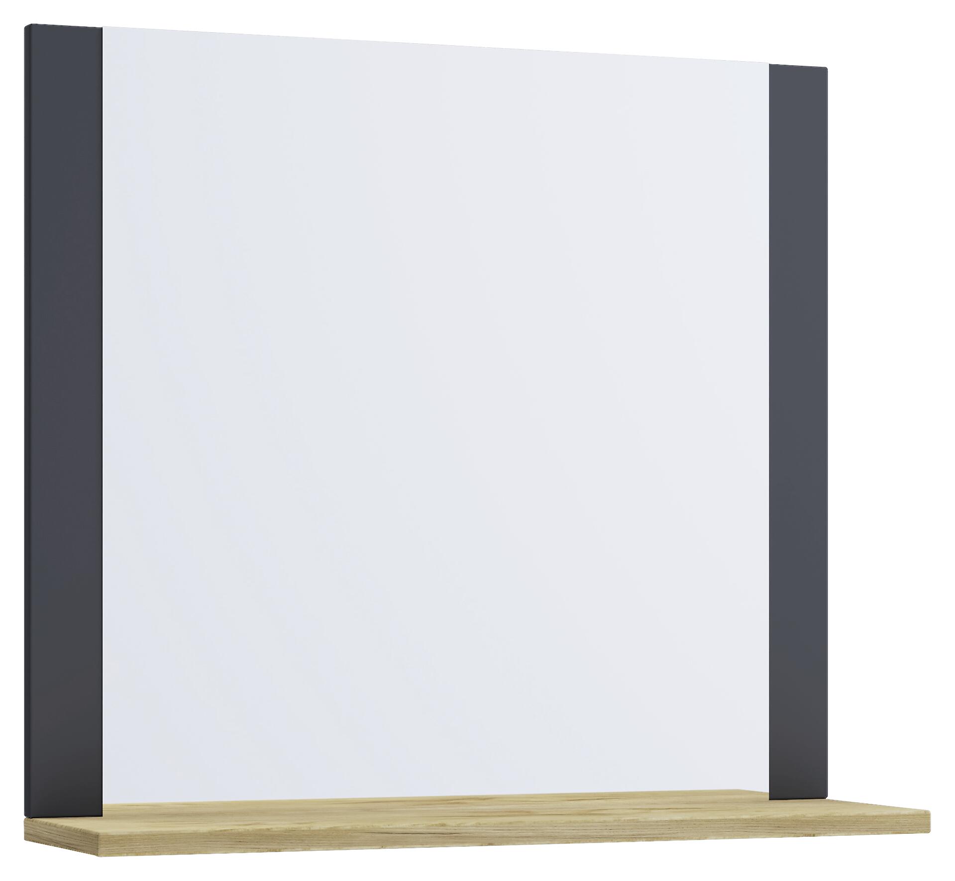 VCM Möbel Wandspiegel Lendas anthrazit Eiche Honig Nachbildung Holzwerkstoff B/H/T: ca. 60x65x17 cm