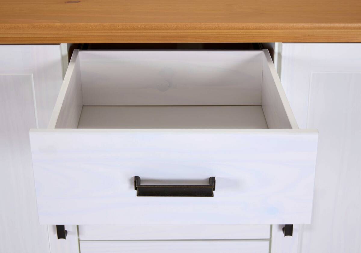 Kommode Maluno weiß lackiert B/H/L: ca. 48,3x104x166,4 cm