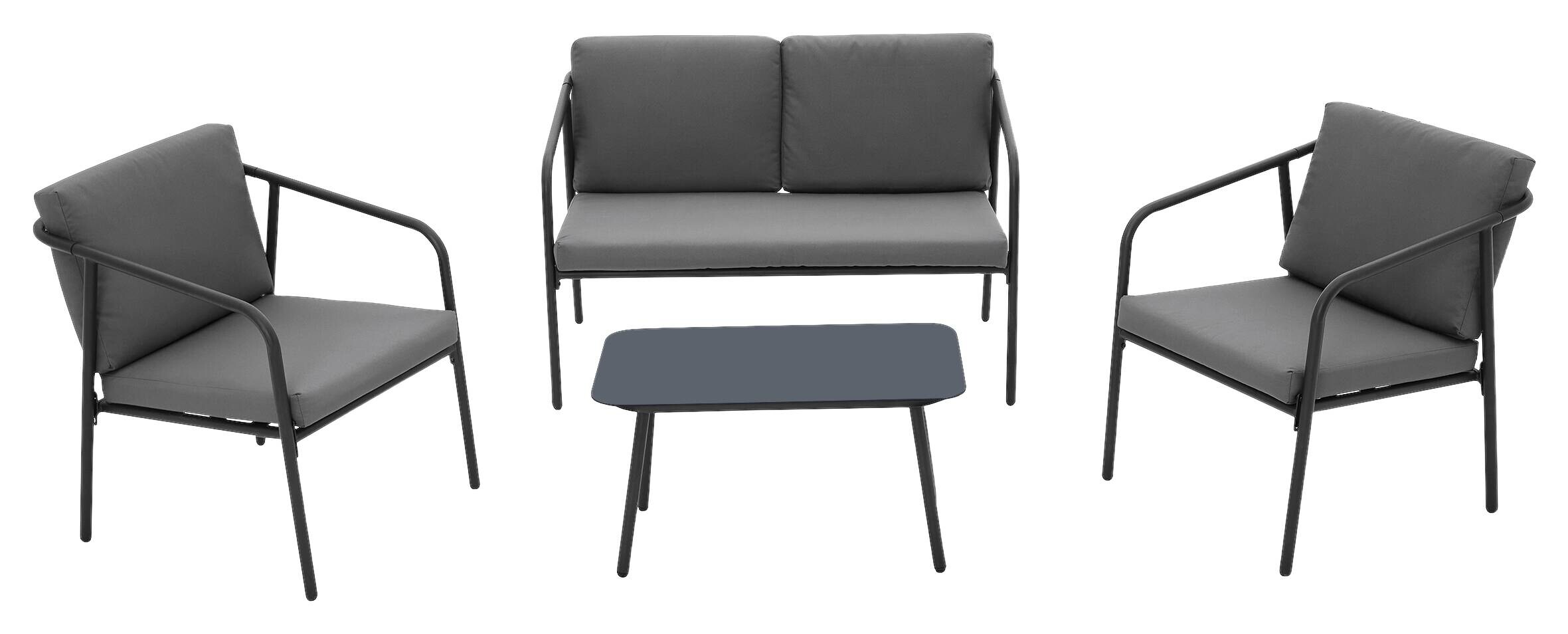 POCOline Loungeset Samos grau Stahl