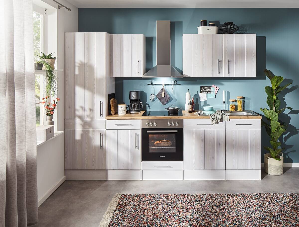 Respekta Küchenblock Premium weiß matt B/H/T: ca. 280x211x60 cm