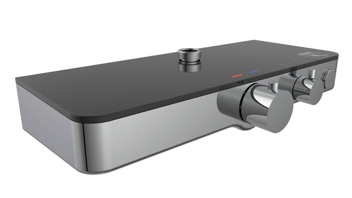 Schütte Überkopf-Brauseset mit Thermostatarmatur OCEAN Chrom B/H/T: ca. 43,8x84,8x10,8 cm