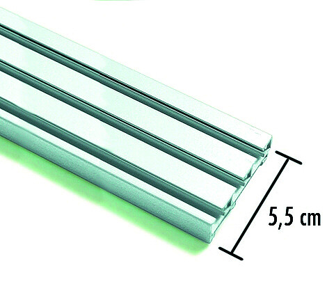 Boviva Flächenvorhangschiene silber Aluminium 3.0 Läufe