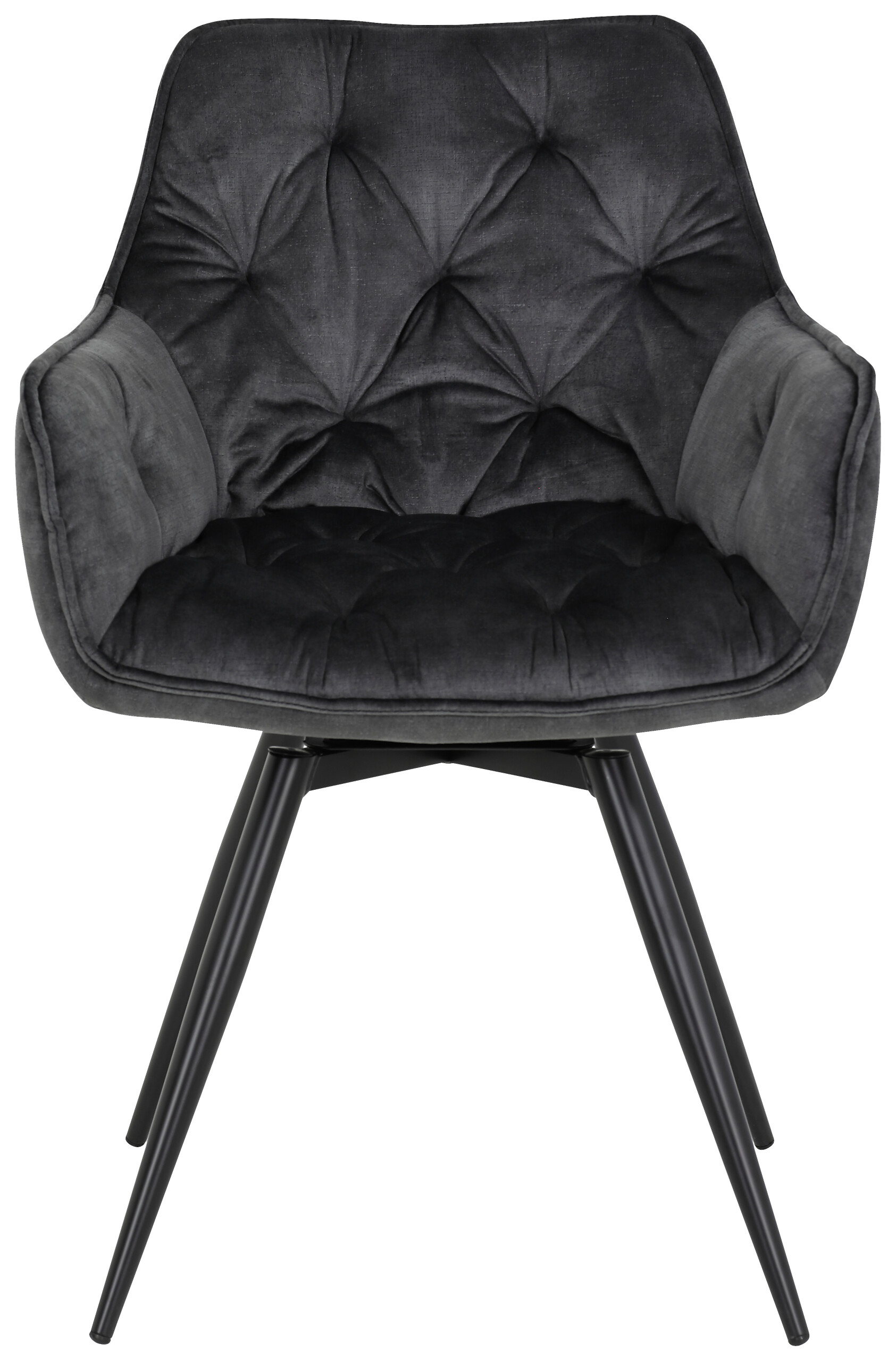 Hela Sessel FLORENTINA S anthrazit Velourstoff B/H/T: ca. 56x82x63 cm