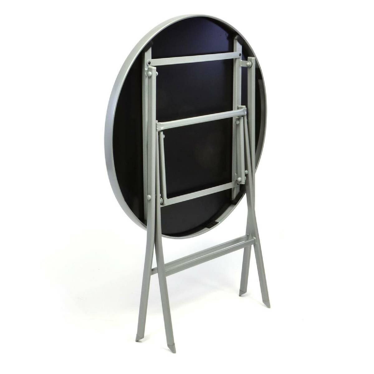 VCM Gartensitzgruppe schwarz Stahl B/H/D: ca. 55x92x73 cm