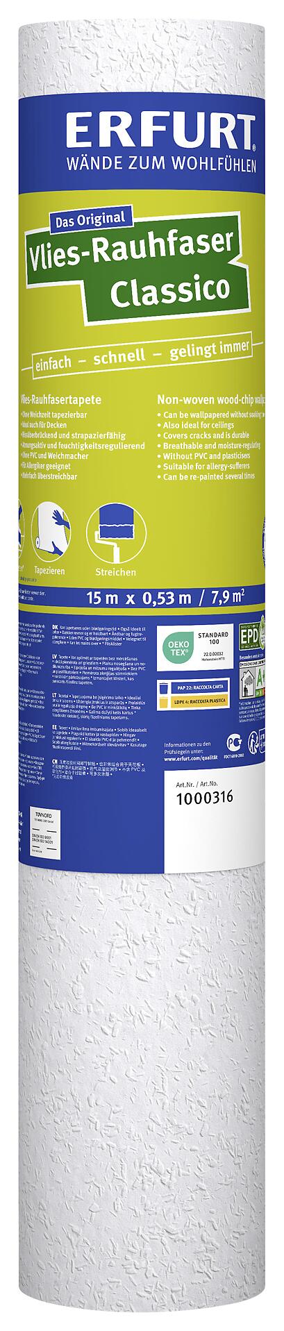 Erfurt Rauhfaser Classico B/L: ca. 53x1500 cm strukturiert