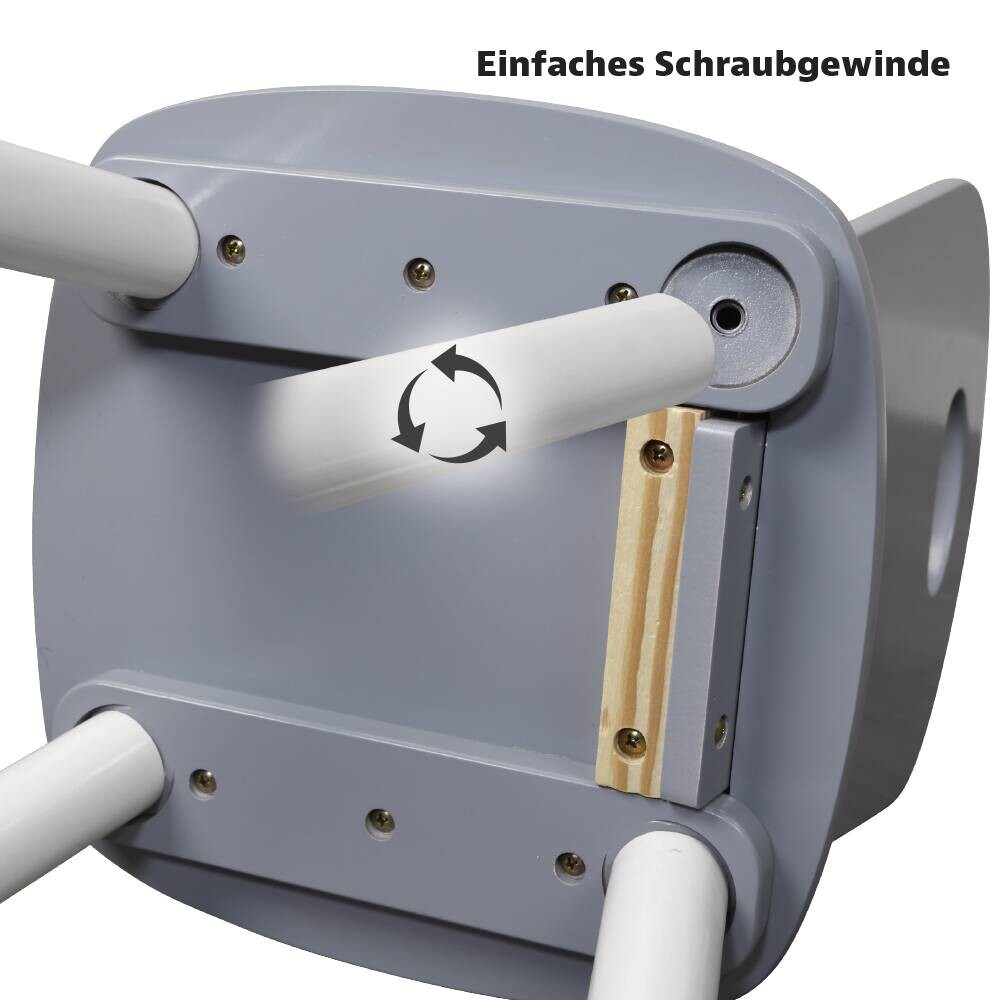 Kesper Kindertisch mit 2 Stühlen grau Spanplatte B/H/L: ca. 55x45x55 cm