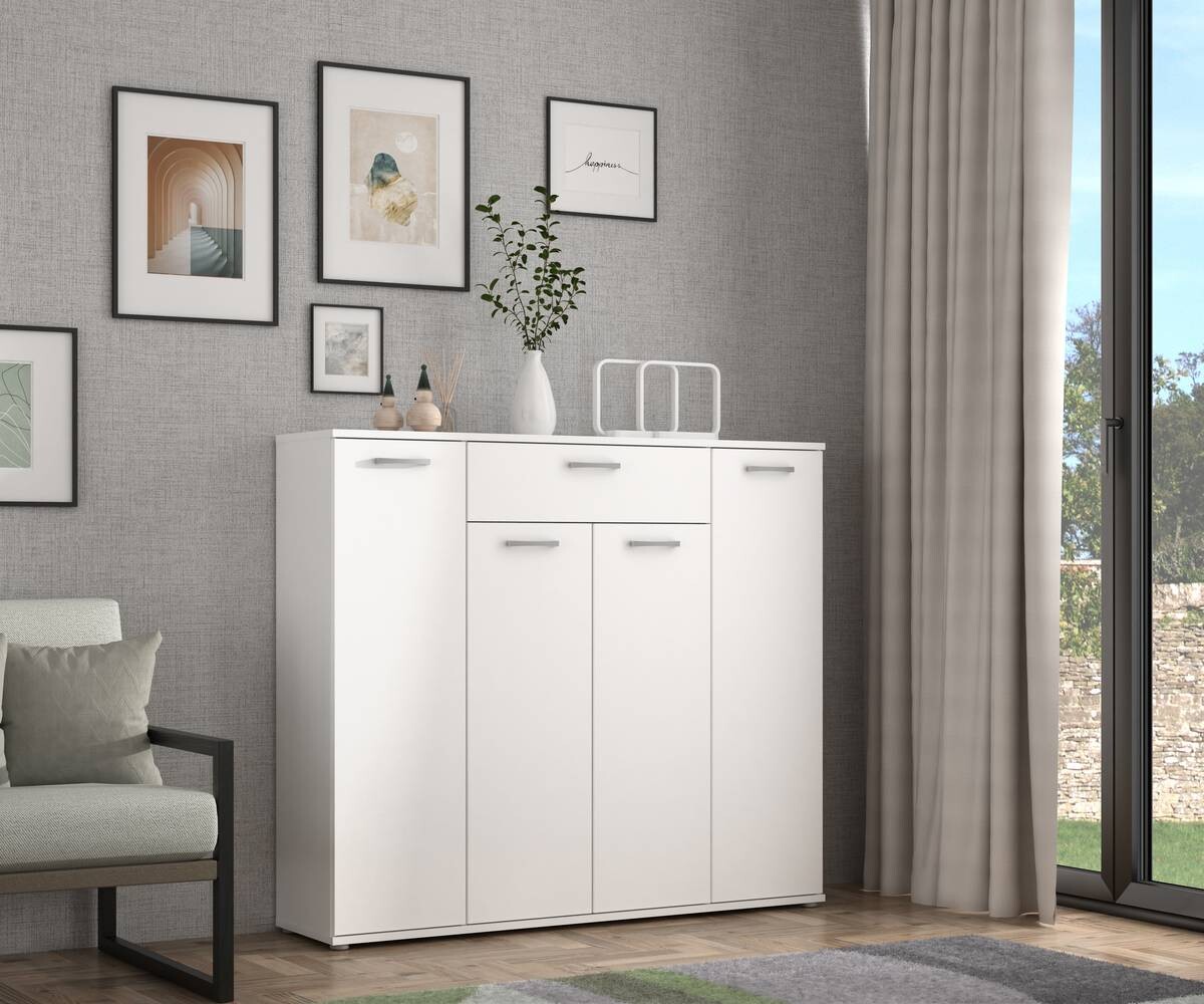 Kommode  weiß B/H/T: ca. 139x121x35 cm