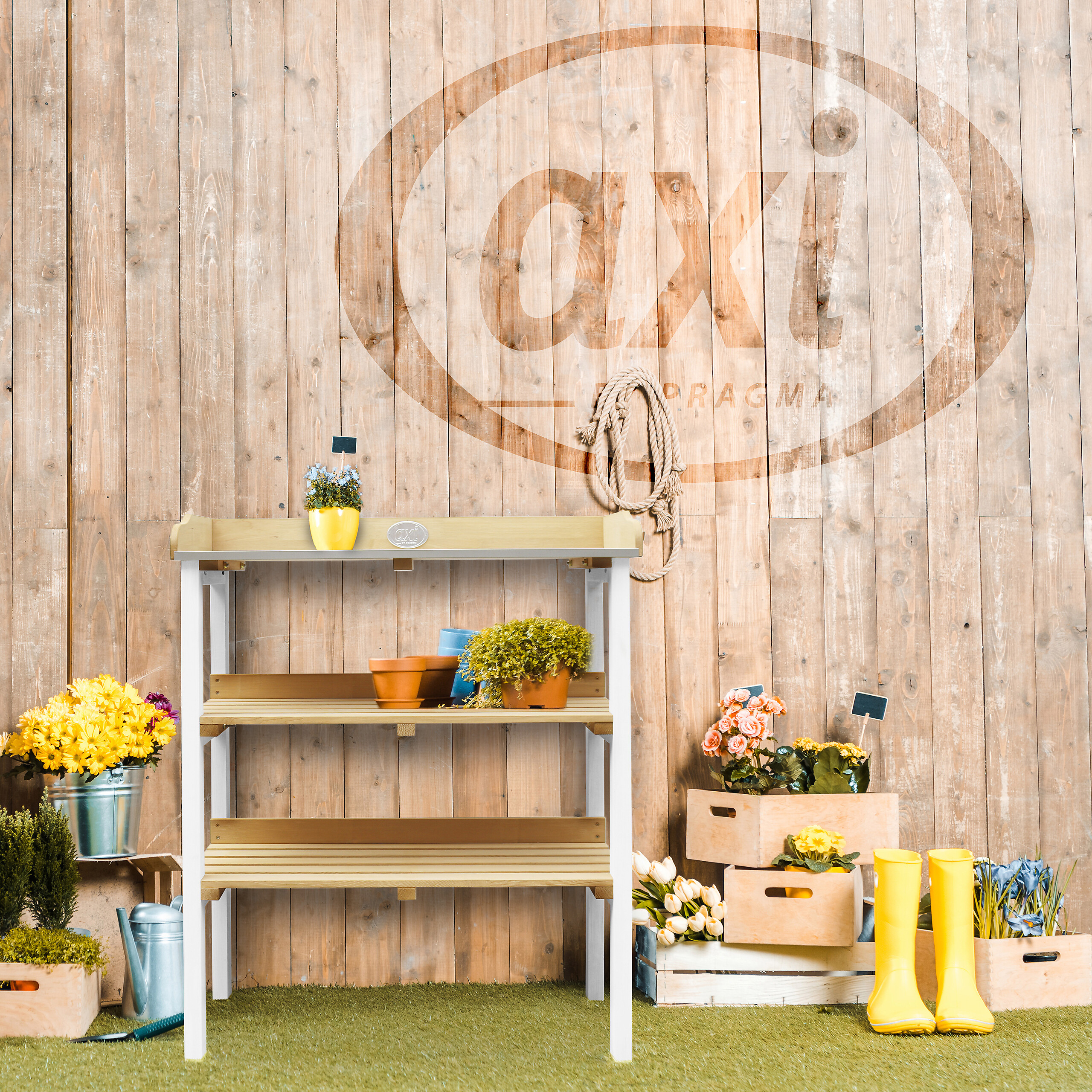 AXI Pflanztisch braun B/H/L: ca. 37x92x76 cm