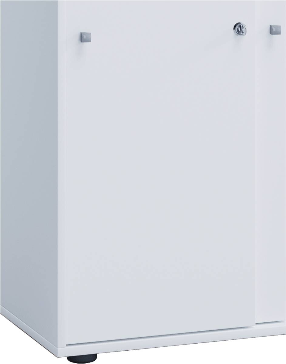 Büroschrank Lona XXL mit Schiebetüren weiß B/H/T: ca. 70x184x37 cm