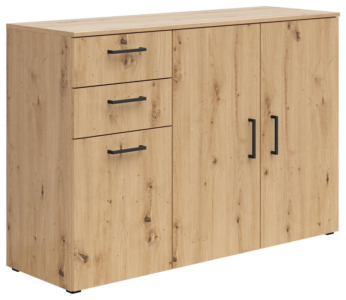 Kommode Multi-Stauraum Typ 28 Eiche Artisan Nachbildung B/H/T: ca. 120x83x40 cm