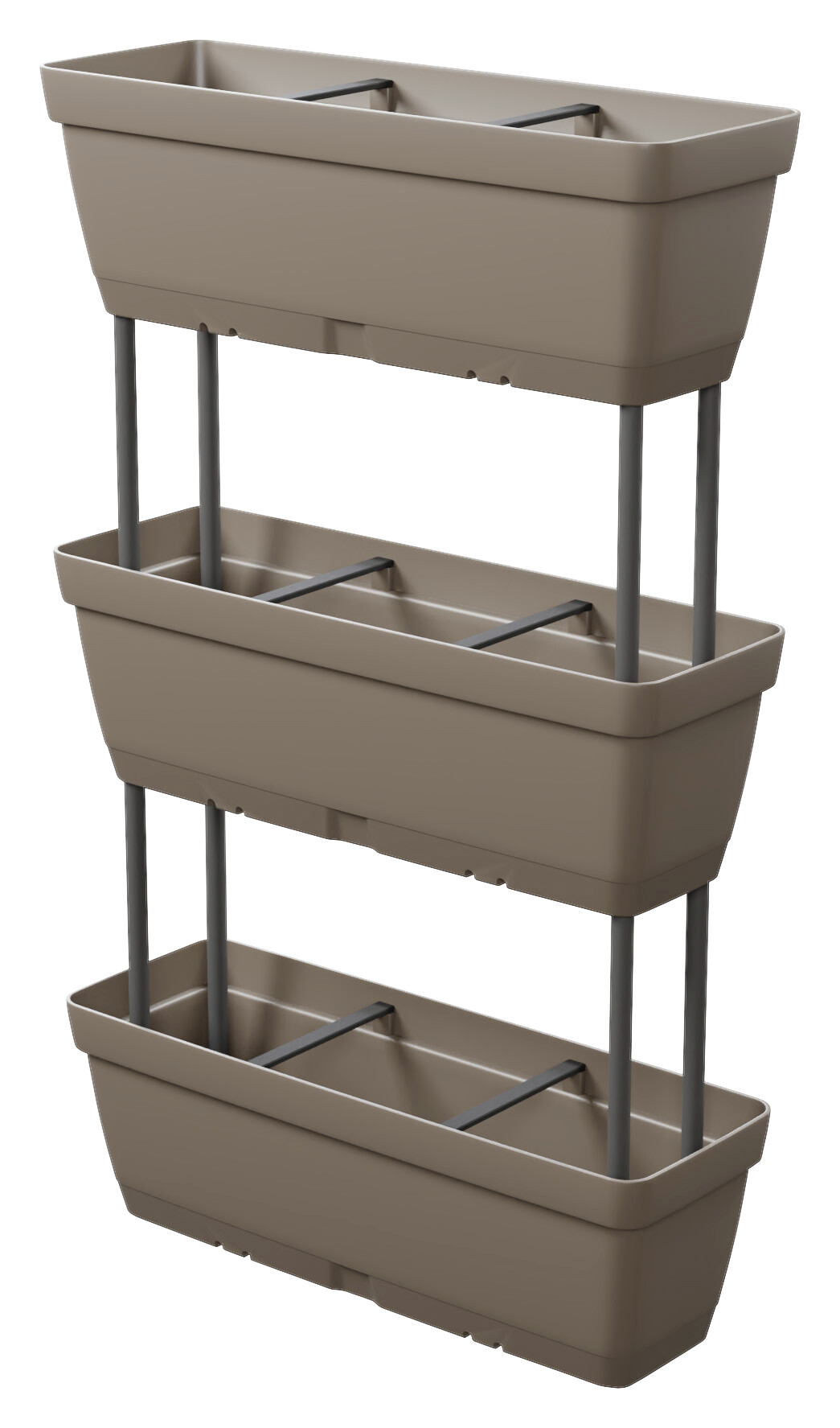 Lolego Veg Pflanzständer hellgrau Polypropylen B/H/L: ca. 17x32x50 cm