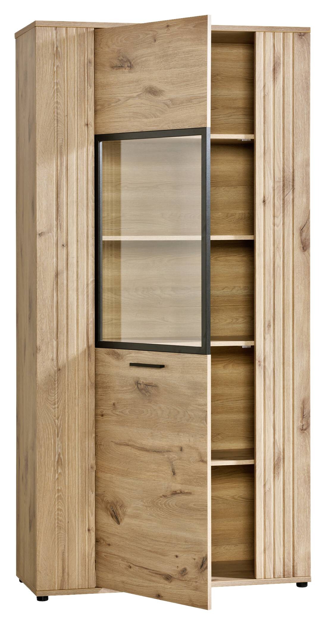 Vitrine Turin Eiche Viking Nachbildung B/H/T: ca. 95x192x40 cm