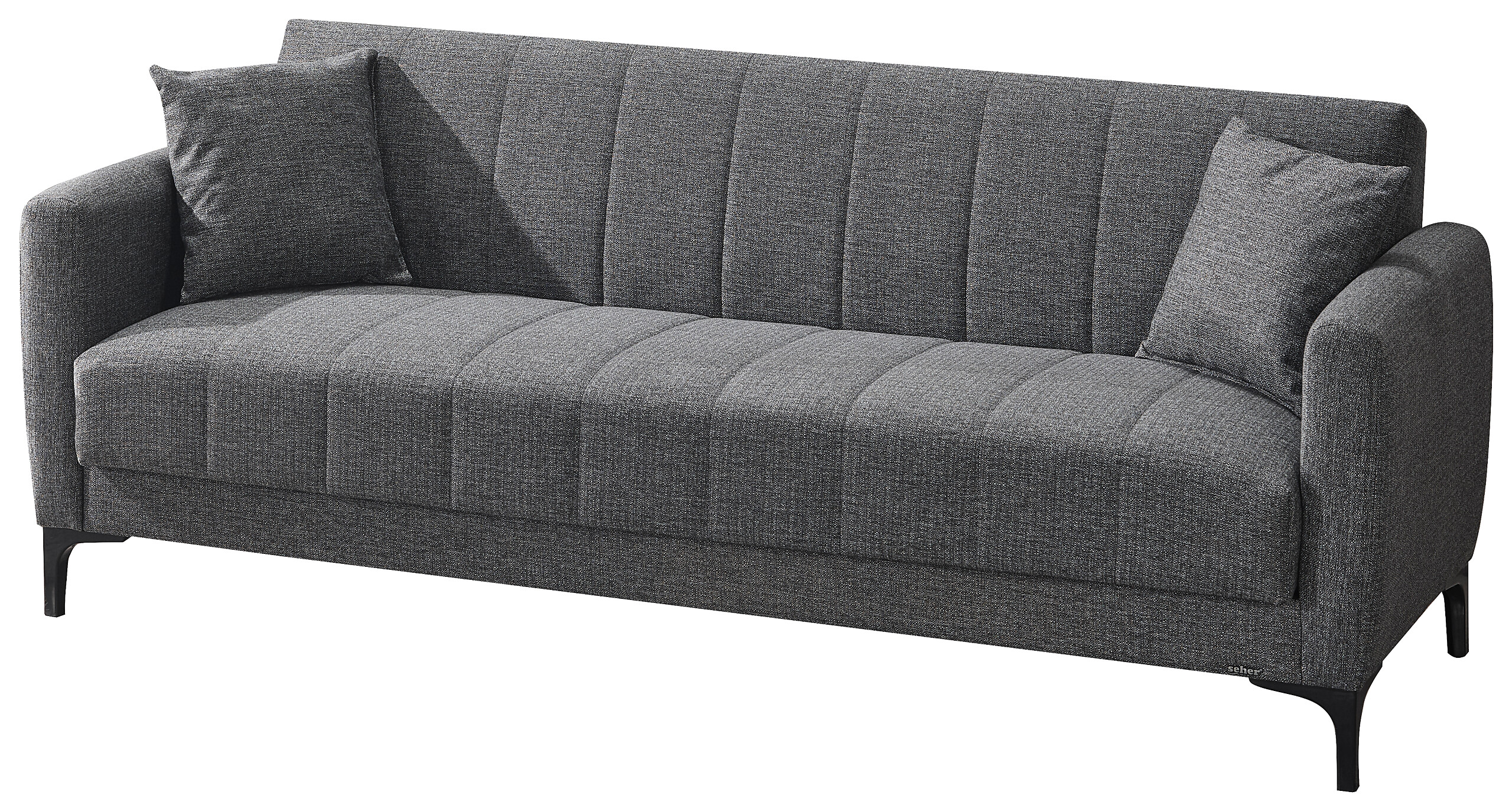 Schlafsofa Rovigo anthrazit Microfaser B/H/T: ca. 214x84x83 cm