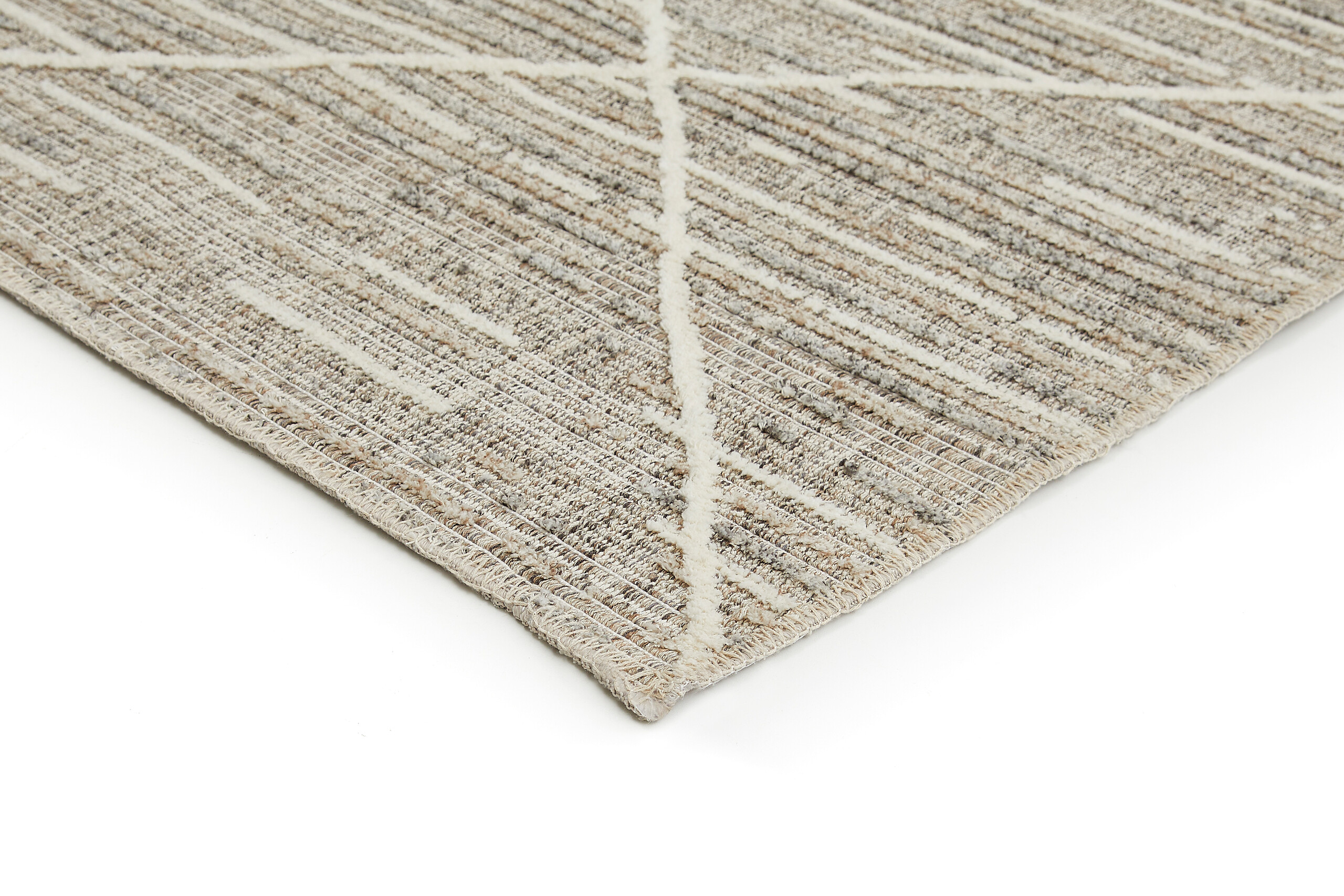 Webteppich Crosby graubraun B/L: ca. 120x170 cm