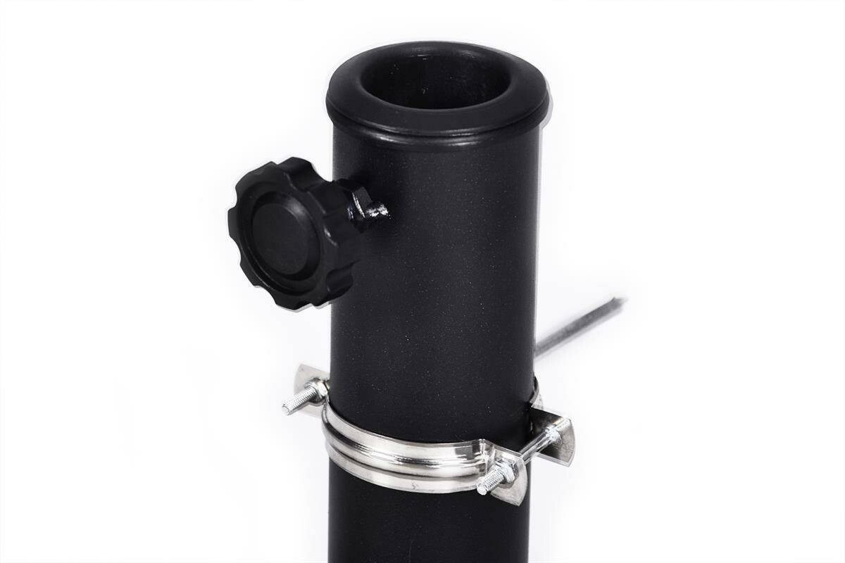 VCM Schirmständer schwarz Stahlrohr B/H/T: ca. 49x49x31 cm