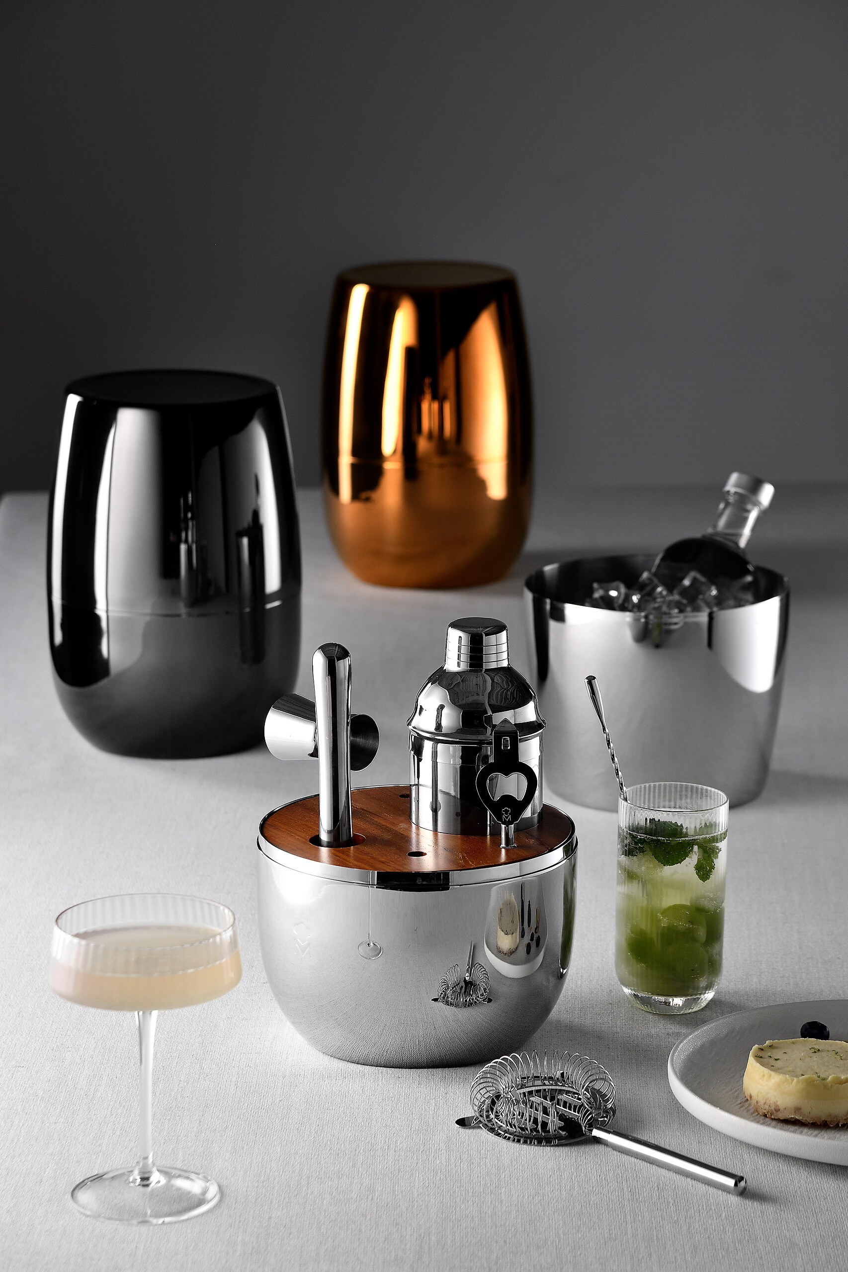 MASTERPRO Cocktail-Set THE DROP silber Edelstahl