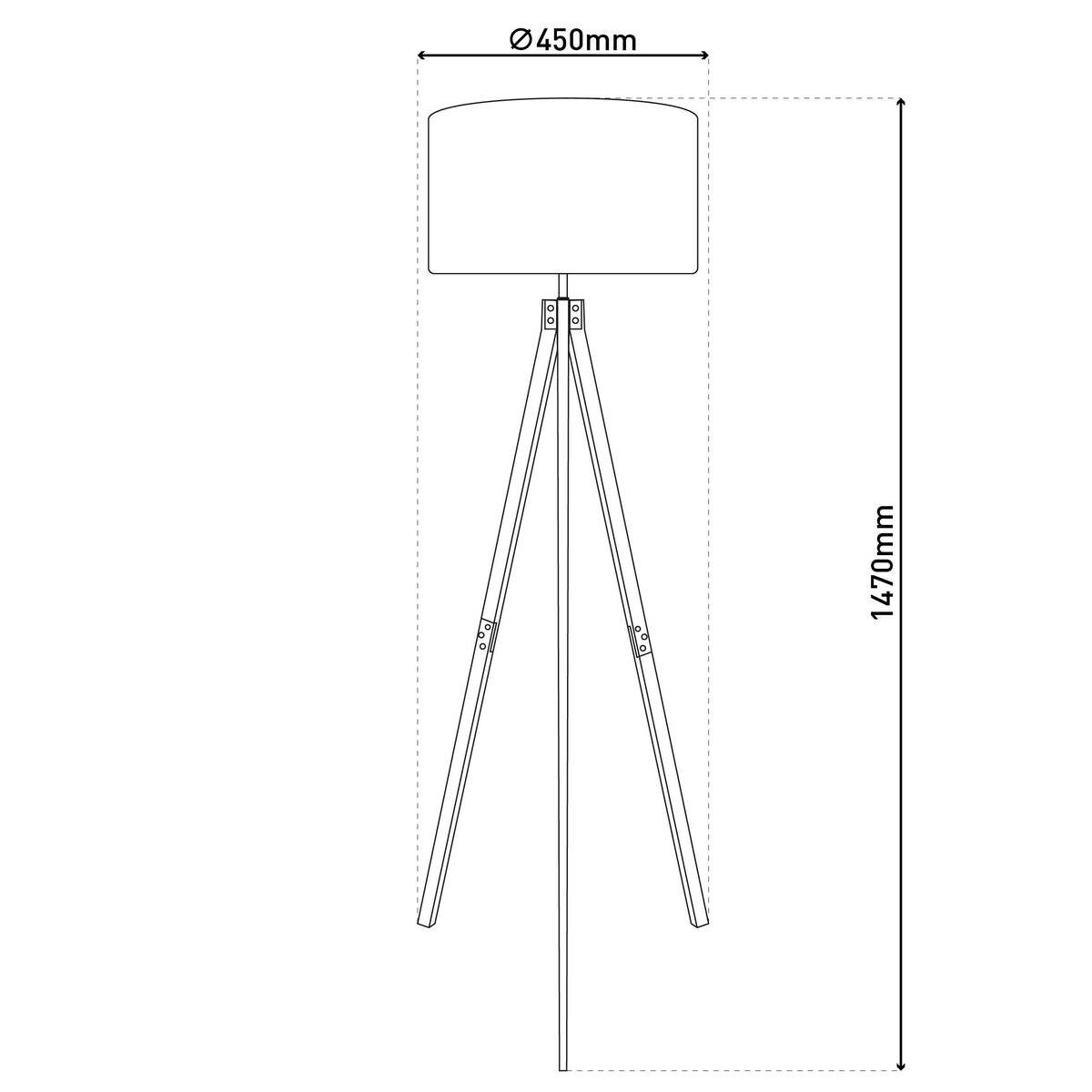 Näve Leuchten Stehleuchte 2072528 natur Kunststoff Holz B/H/T: ca. 45x147x45 cm 1 Brennstellen