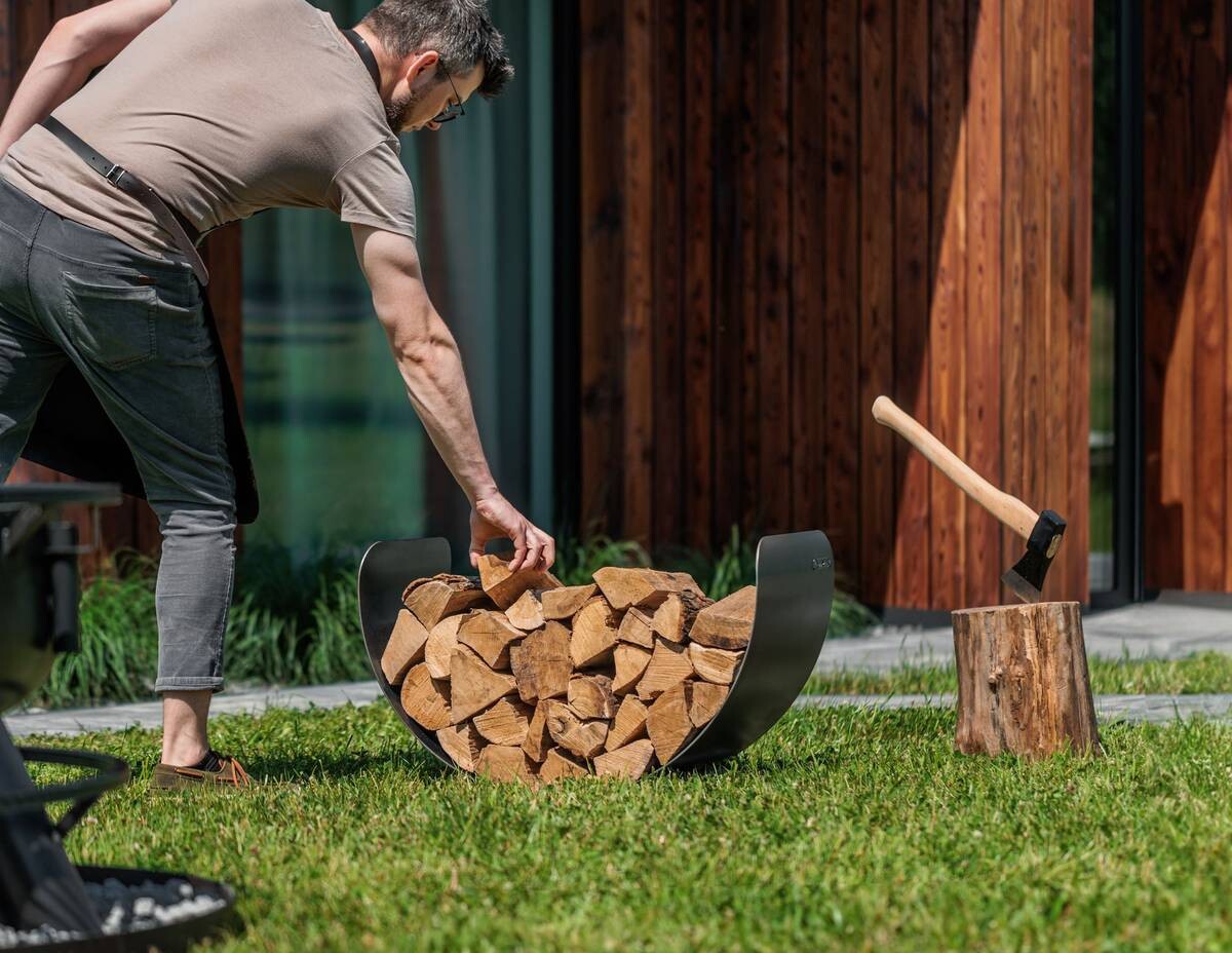 CookKing Kaminholzregal Turyn 70 schwarz B/H/T: ca. 70x45x36 cm