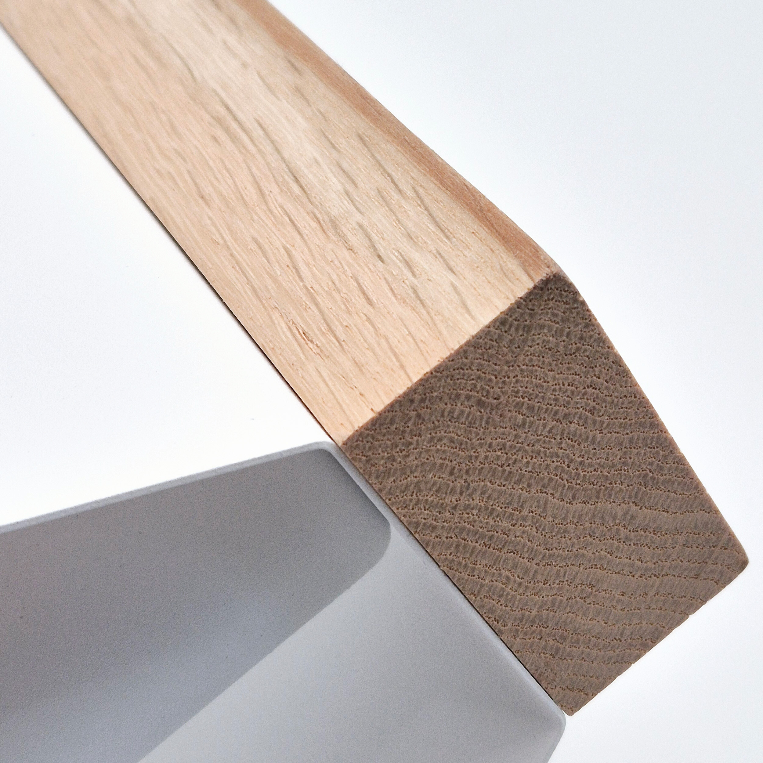 Lamkur Deckenleuchte weiß Eiche Stahl Glas B/H/L: ca. 12x11,5x24 cm E27 2 Brennstellen