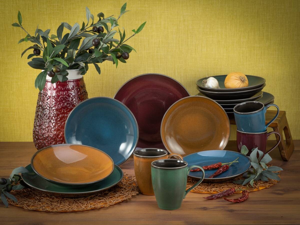 CreaTable Kombiservice Marrakesch multicolor Steinzeug 16 tlg.