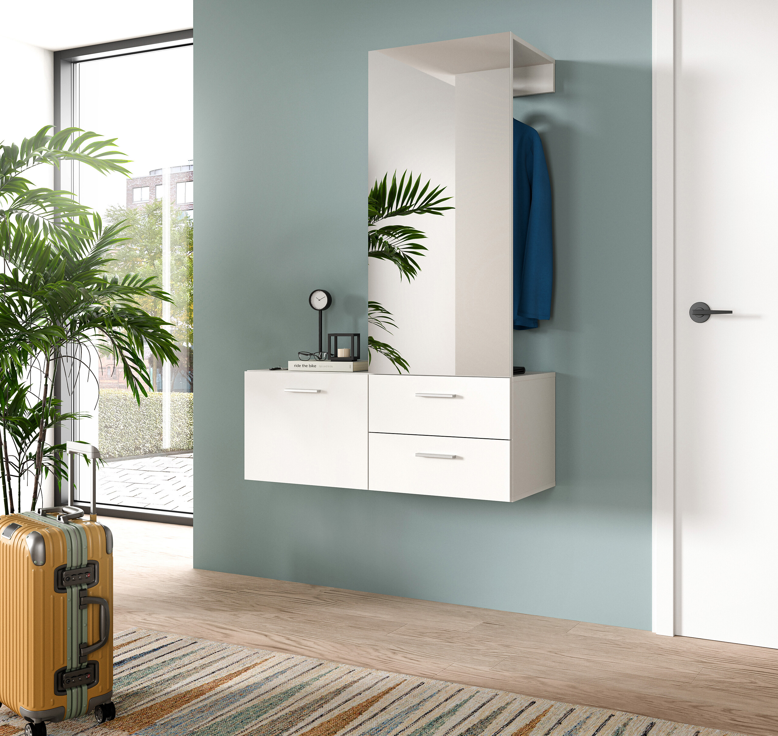 Garderobe VAGA weiß B/H/T: ca. 104x190x36 cm Garderobe VAGA weiß B/H/T: ca. 104x190x36 cm