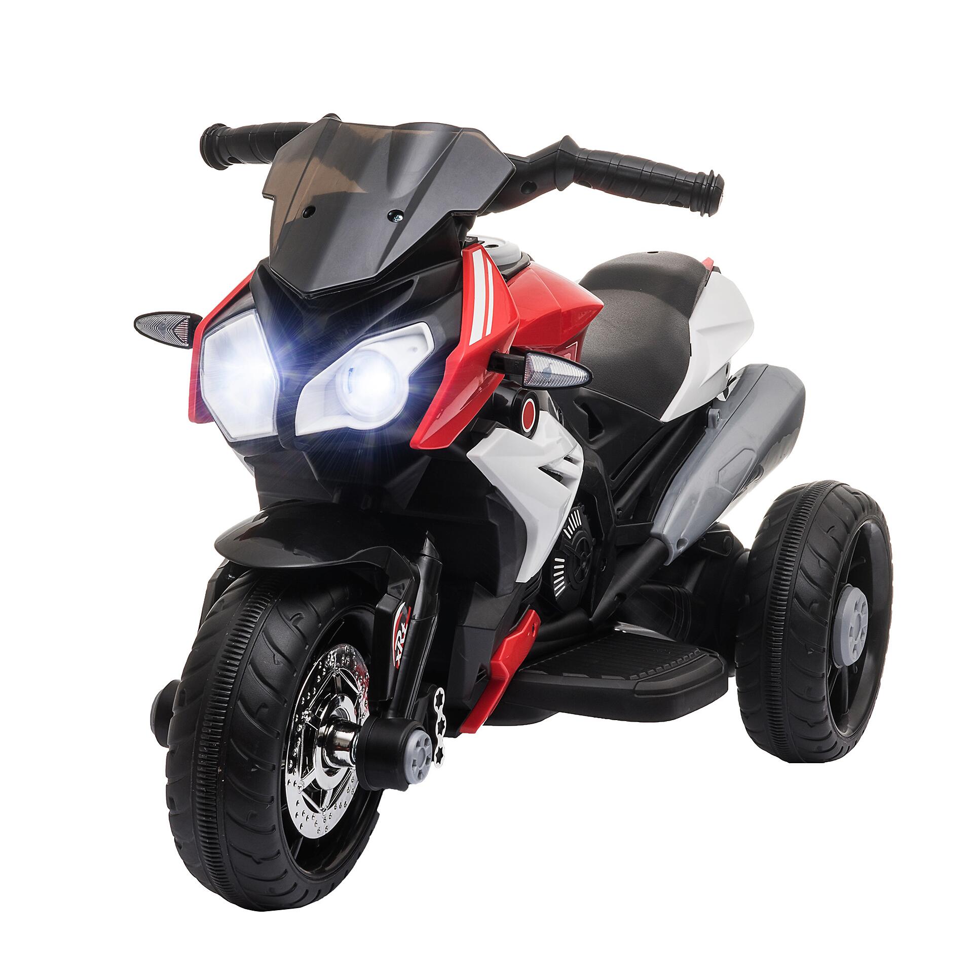 HOMCOM Kinder-Elektromotorrad rot B/H/L: ca. 42x52x86 cm