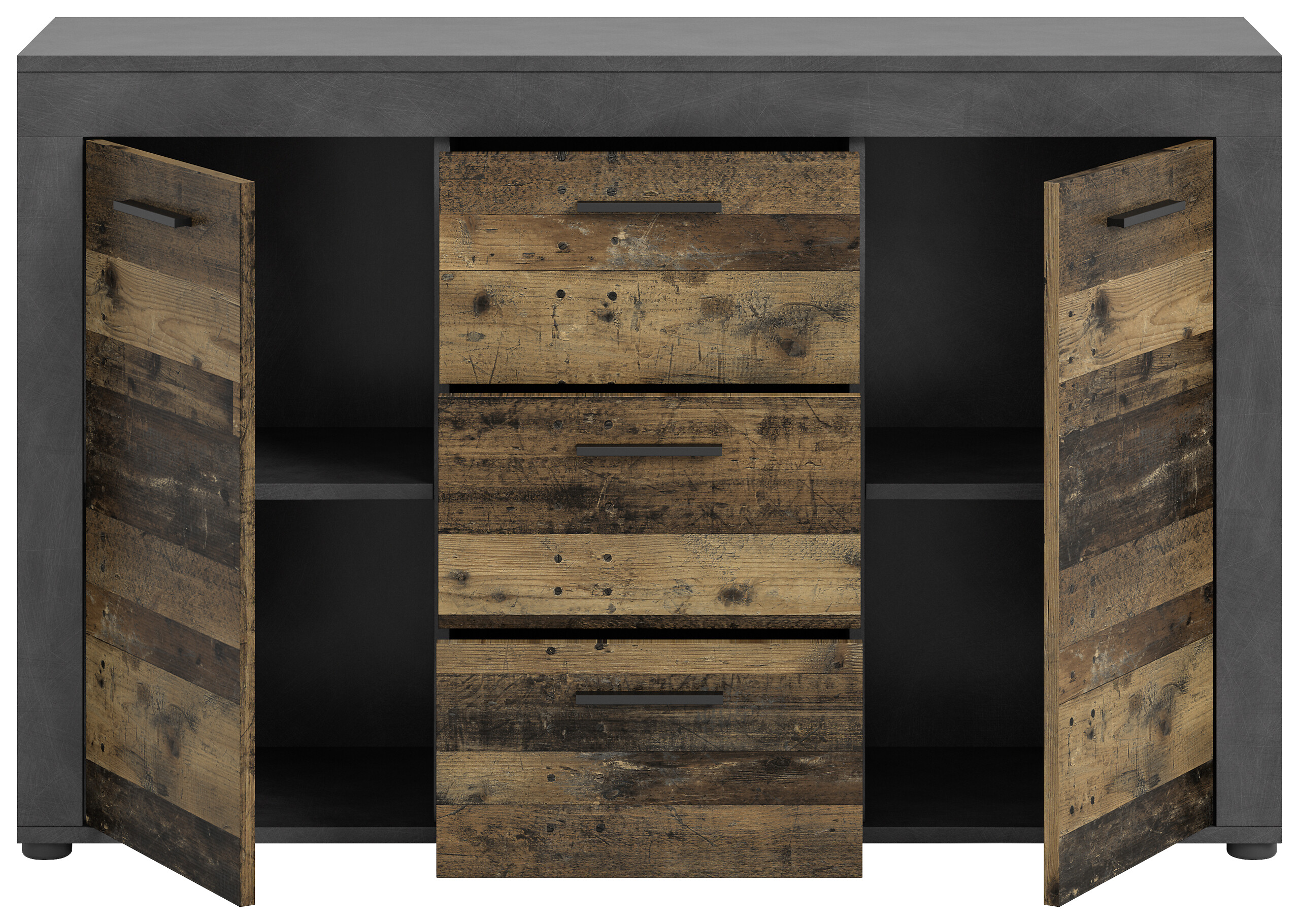Sideboard Jam Matera Nachbildung Old Wood Nachbildung B/H/T: ca. 80x125x35 cm