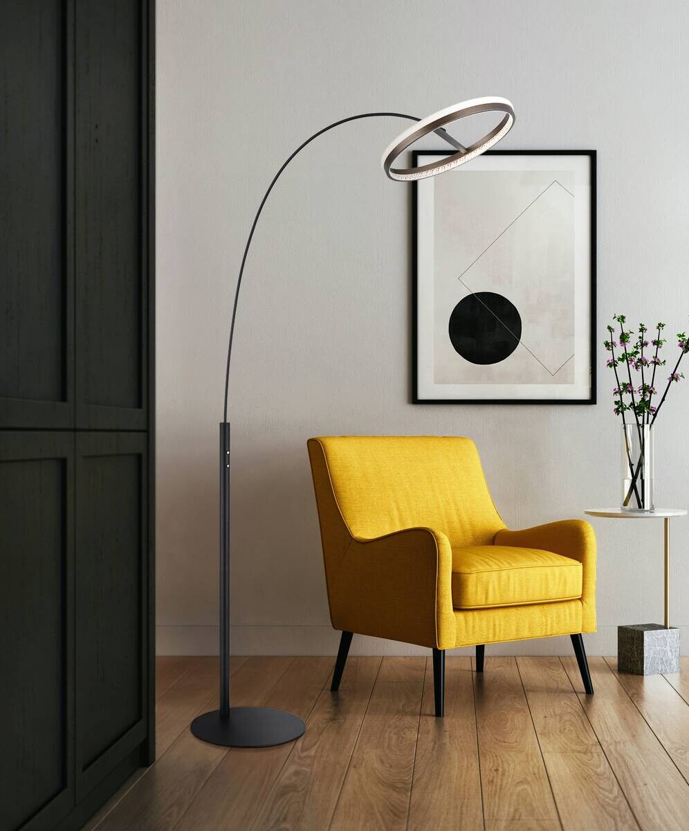 GLOBO LED-Pendelleuchte grau schwarz Metall Kunststoff B/H/L: ca. 39,5x190,4x92,5 cm 1.0 Brennstellen