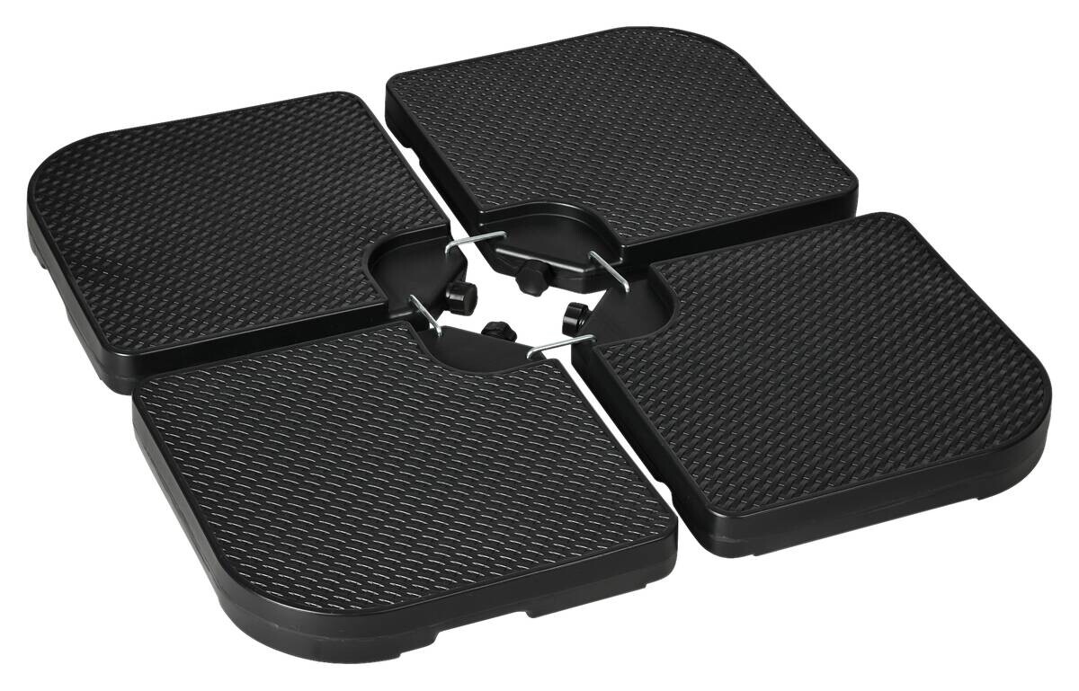 Outsunny Schirmständer schwarz Kunststoff B/H/L: ca. 100x100x8 cm