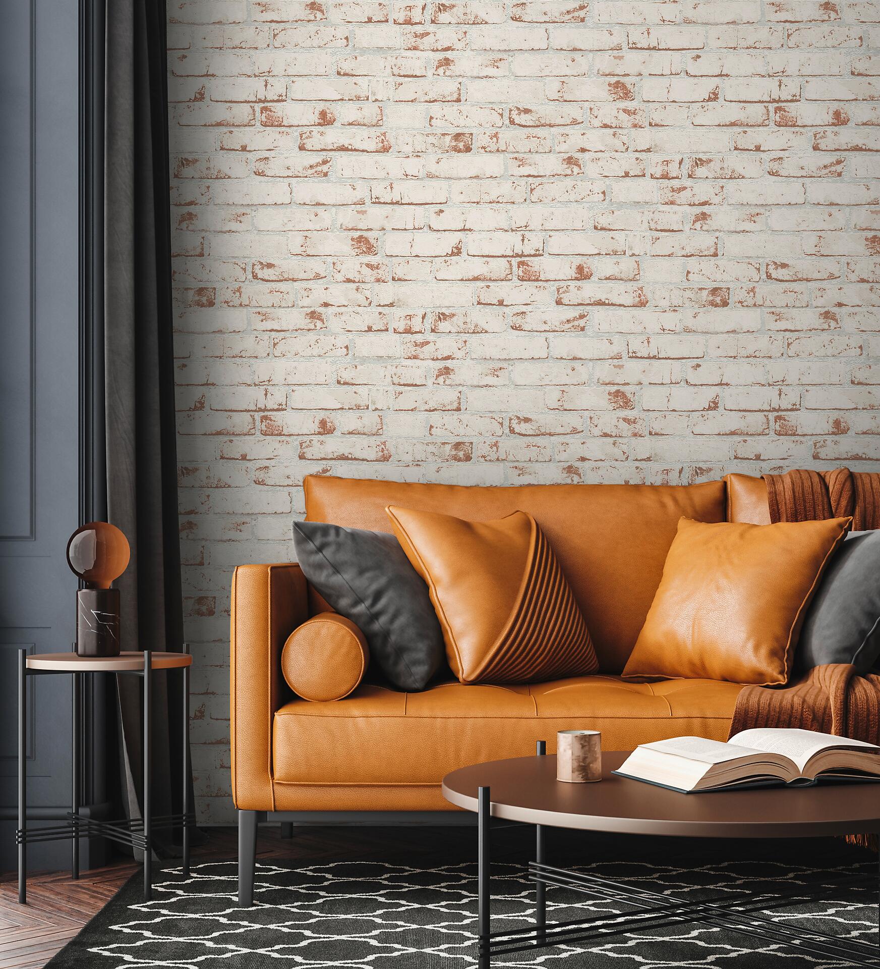 A.S.Creation Vliestapete Best of Wood`n Stone 2nd Edition Steine rot B/L: ca. 53x1005 cm