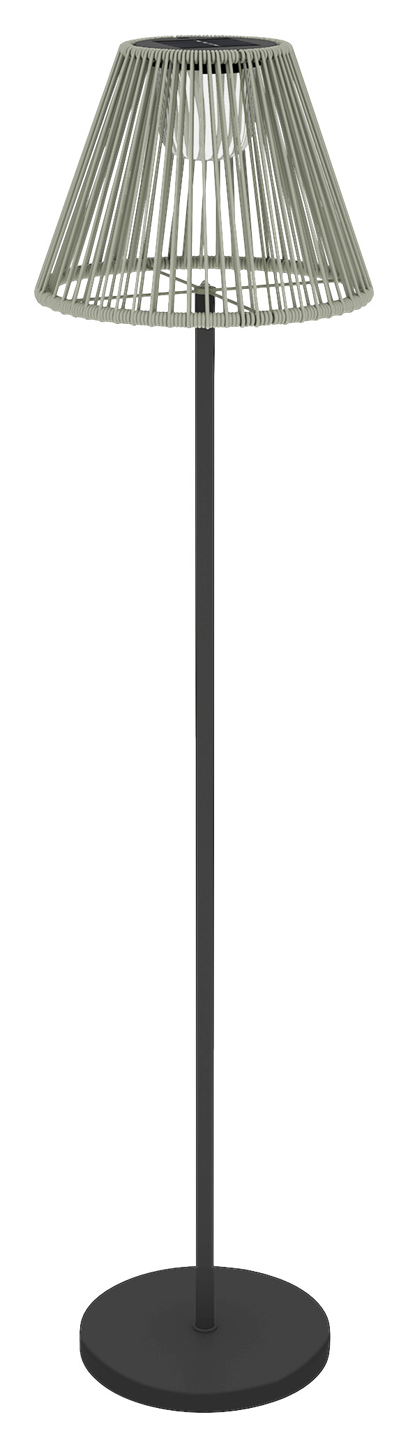 Solarleuchte grau Polyethylen Stahl B/H/L: ca. 33x135x33 cm