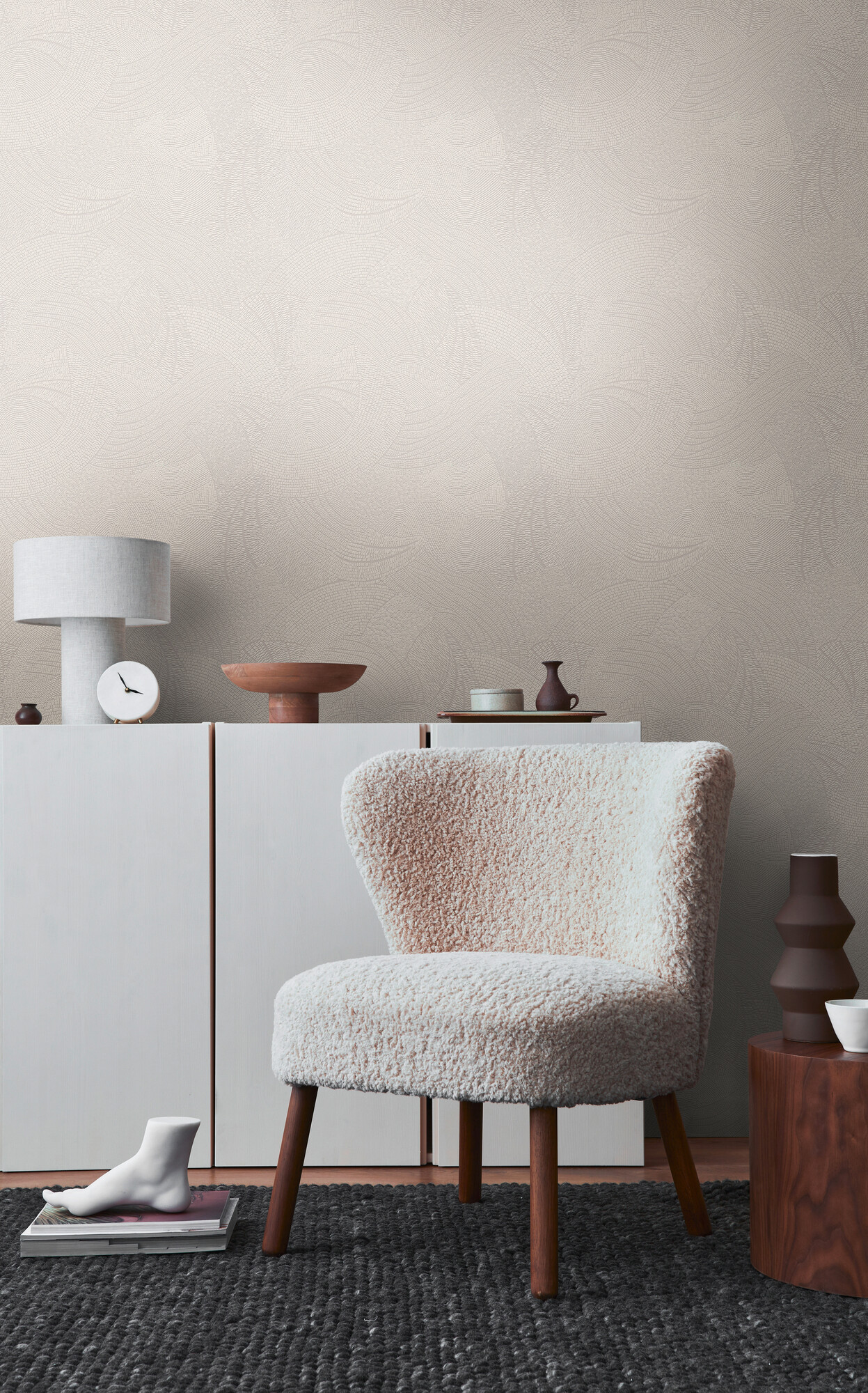 A.S.Creation Vliestapete grau weiß B/H/D: ca. 53x1005x9,2 cm