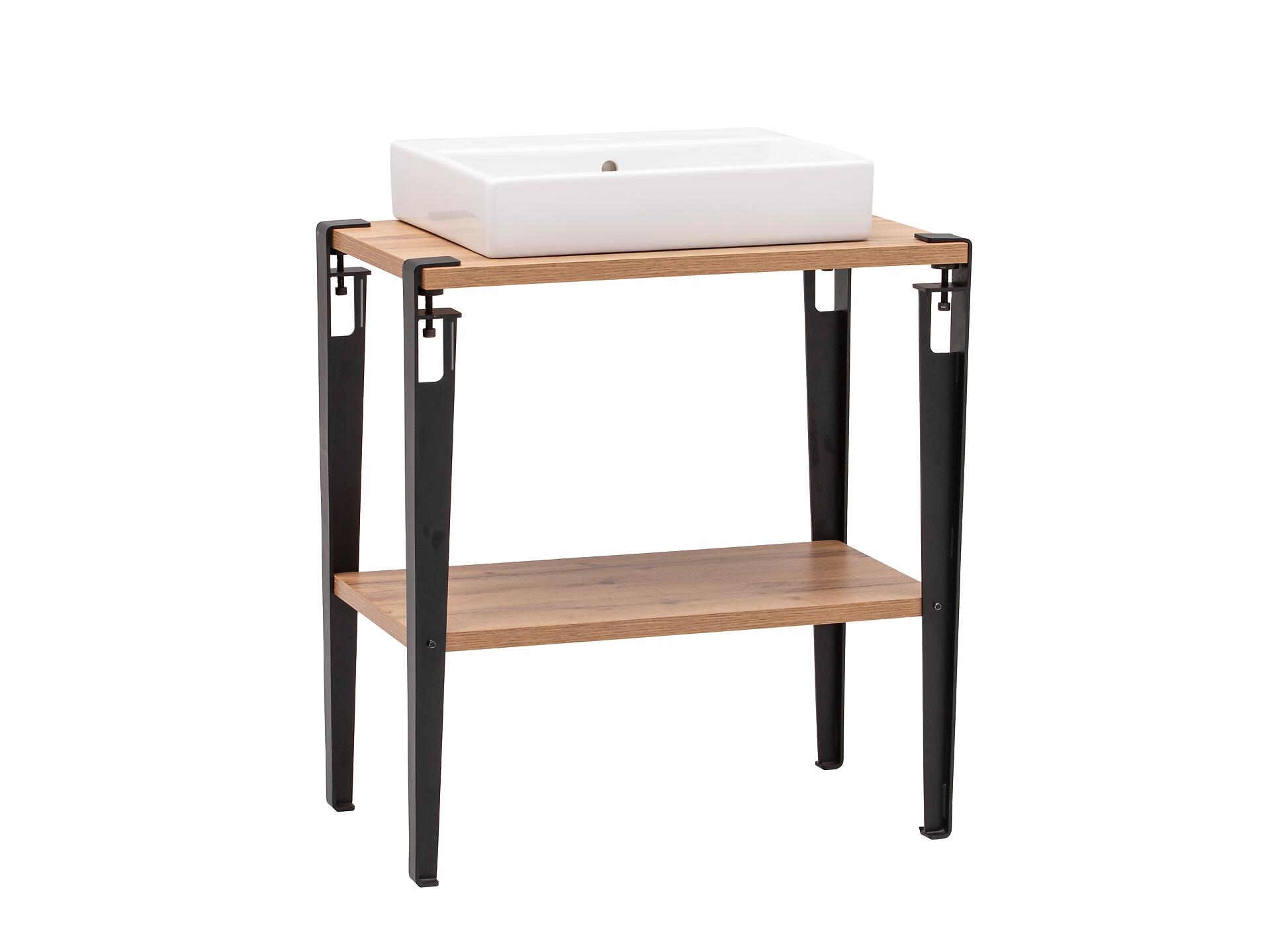 Waschbeckenunterschrank Tonder Eiche Nachbildung schwarz B/H/T: ca. 71x86,1x45 cm Waschbeckenunterschrank Tonder Eiche Nachbildung schwarz B/H/T: ca. 71x86,1x45 cm