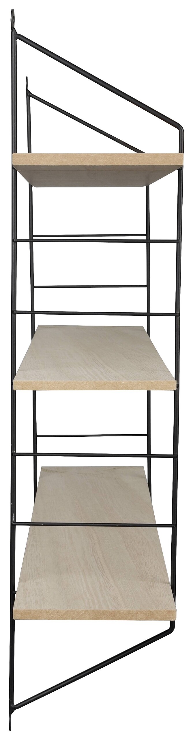 Wandregal Ella schwarz B/H/T: ca. 60x62x15 cm