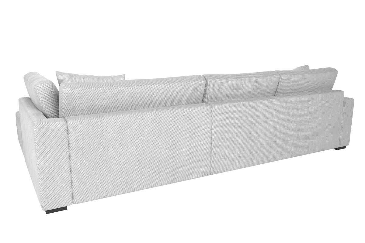 Ecksofa weiß Microfaser B/H/T: ca. 300x83x190 cm
