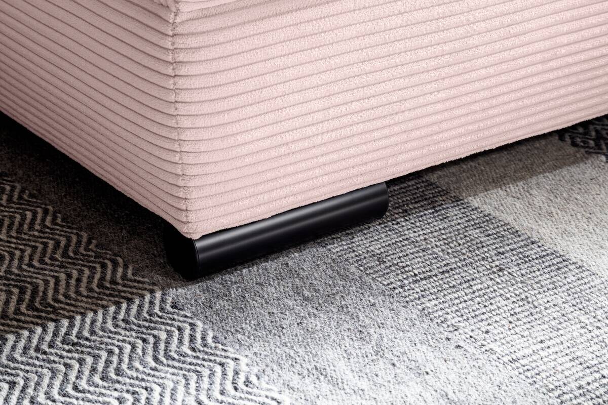 Ecksofa mit Bettfunktion altrosa Microfaser B/H/T: ca. 303x88x202 cm