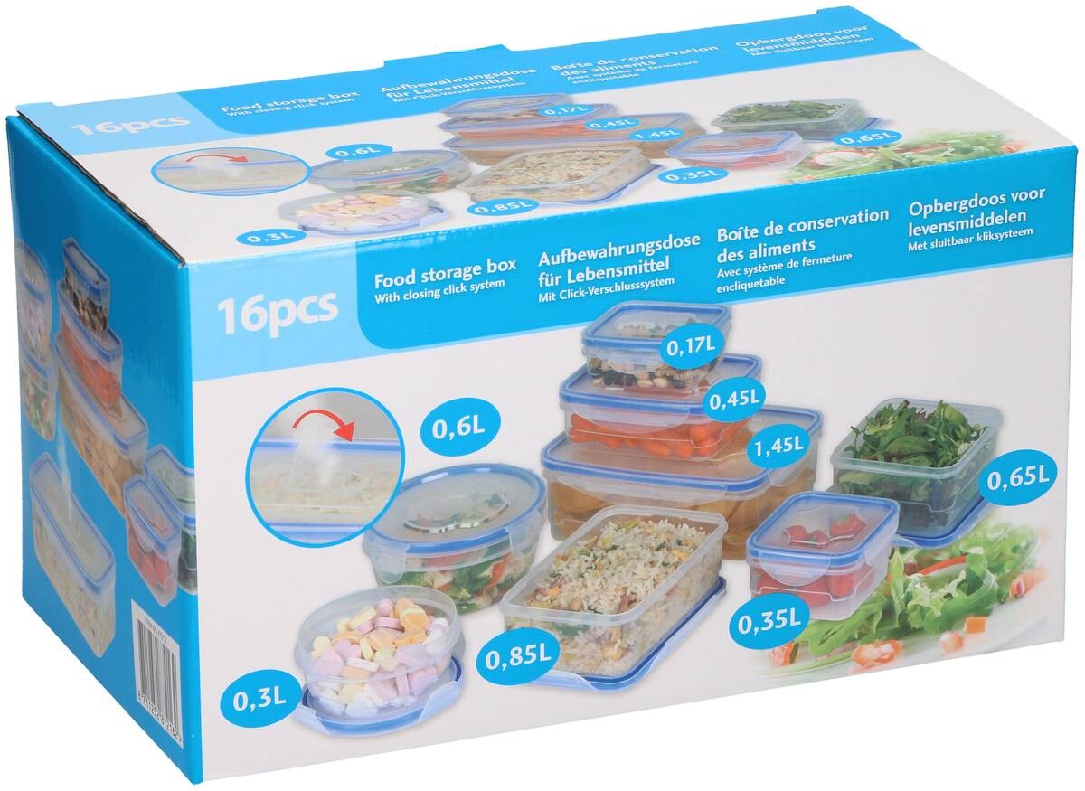 Frischhaltedosen 16er-Set klar