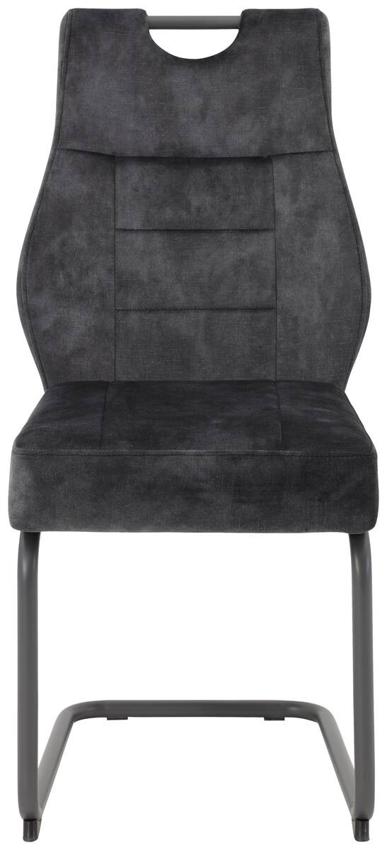 Schwingstuhl Linda 2er Set anthrazit Vintage Microfaser B/H/T: ca. 47x99x61 cm