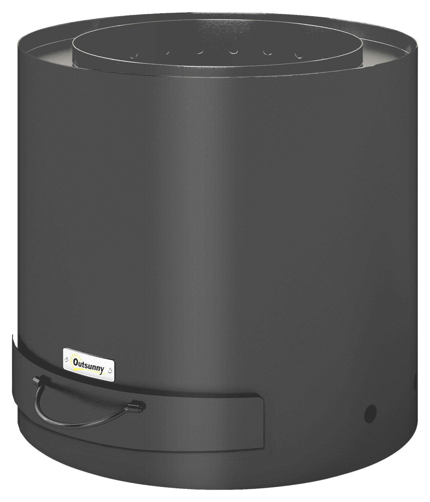 Outsunny Feuerschale schwarz Stahl B/H/L: ca. 45x42x45 cm