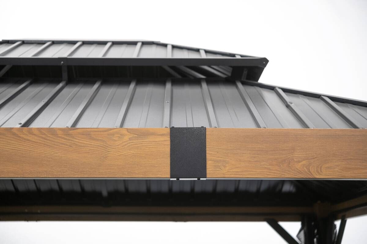 Sojag Pavillon Fontana braun Aluminium B/H/L: ca. 364,3x310x298 cm