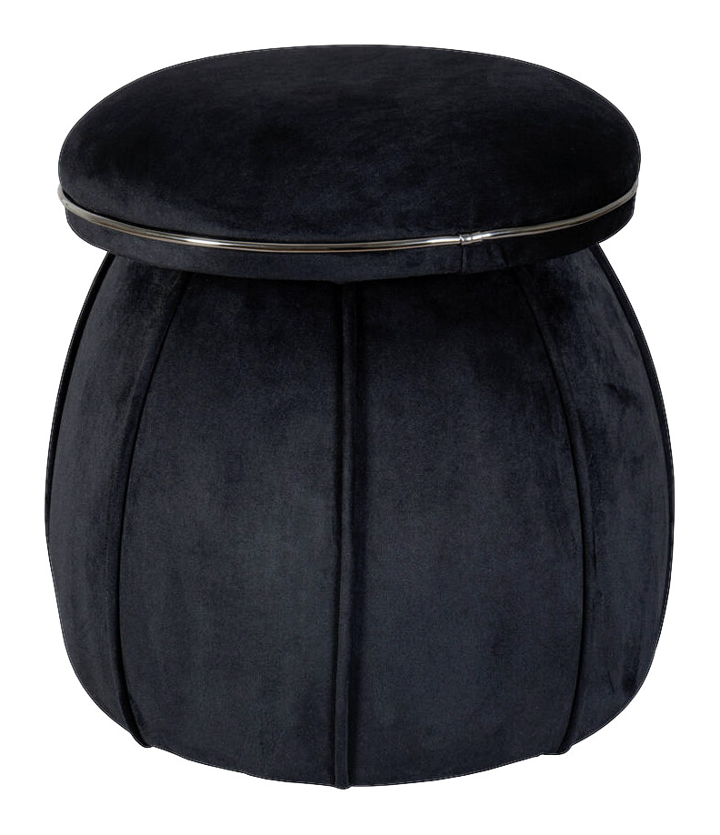 360 Living Hocker Corin 100 schwarz Graphit H/D: ca. 51,5x51,5 cm