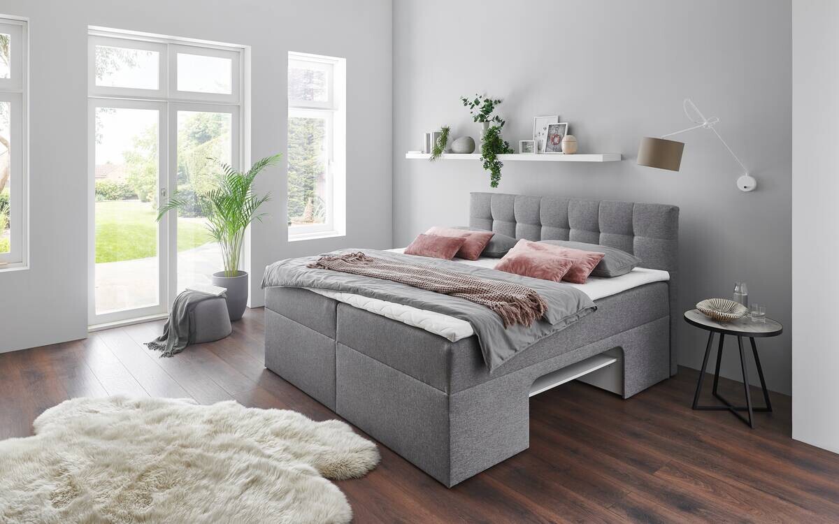 Boxbett Shelfie I hellgrau B/H/T: ca. 180x112x210 cm