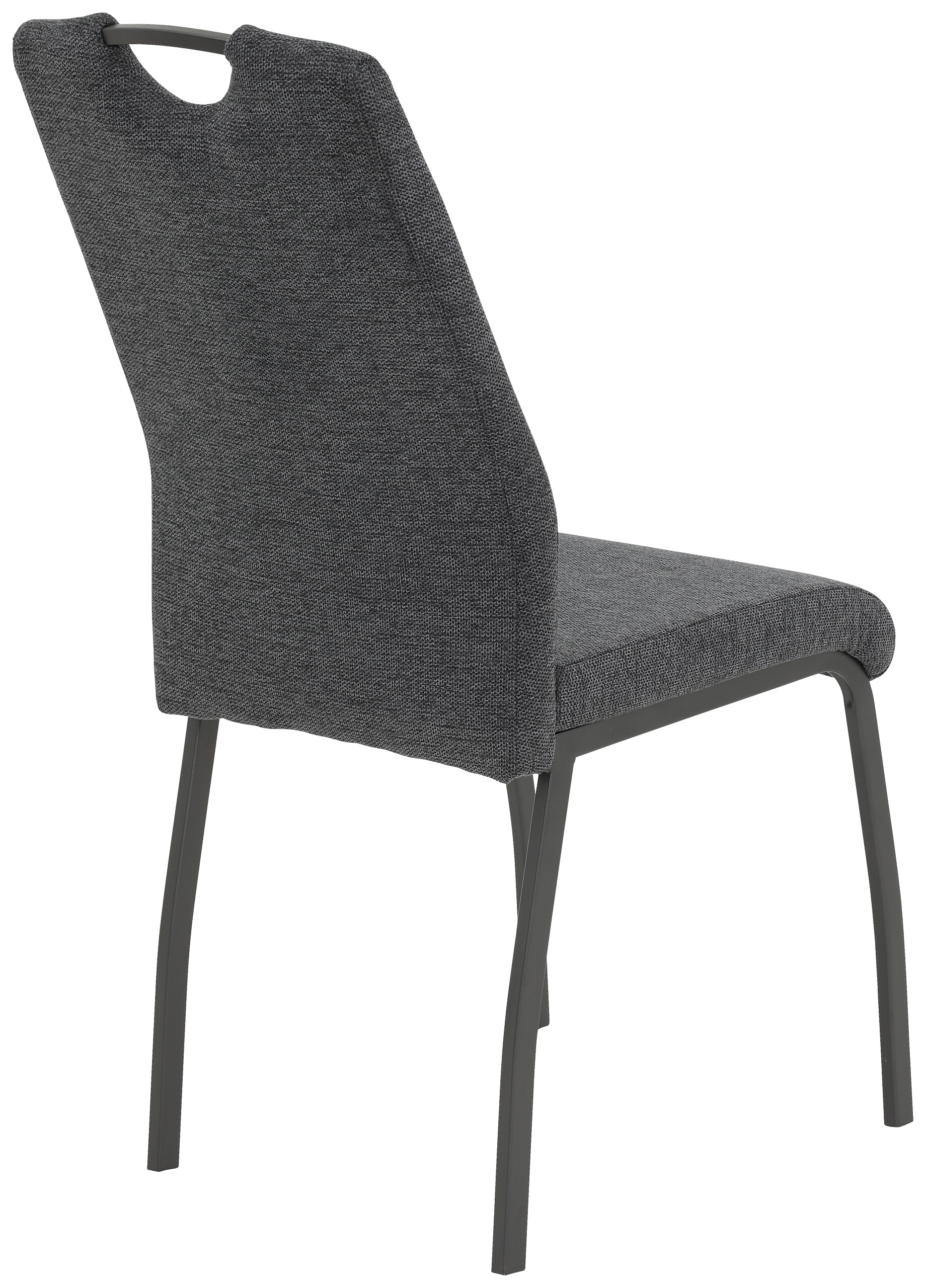 Stuhl 4er Set ELIF III anthrazit grau Microfaser Metall B/H/T: ca. 44x96x64 cm