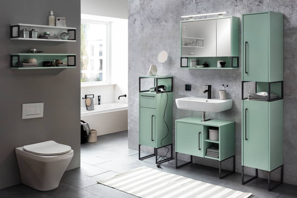 Spiegelschrank Limone mint B/H/T: ca. 70x66,1x16 cm Spiegelschrank Limone mint B/H/T: ca. 70x66,1x16 cm