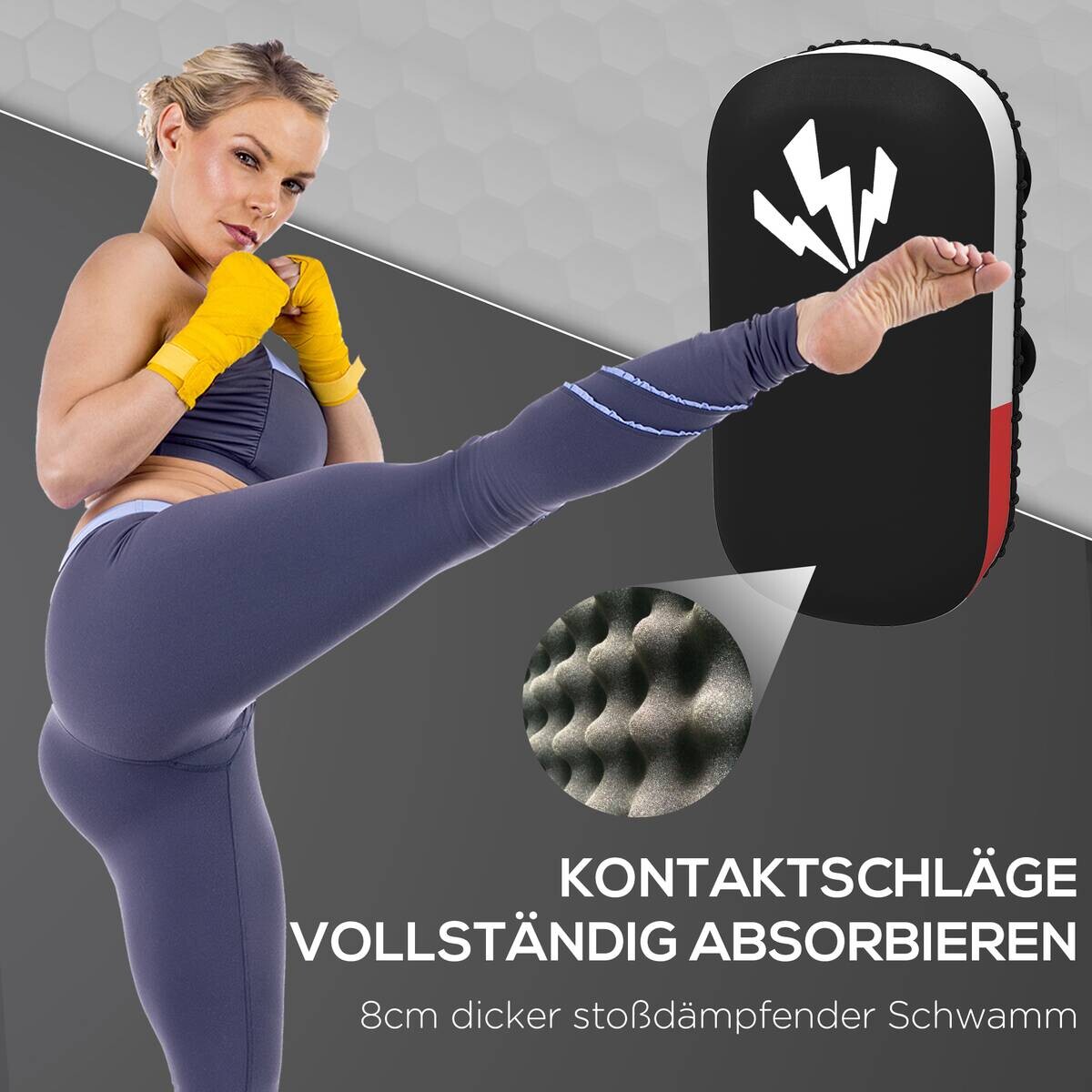 SPORTNOW Fitness-Zubehör schwarz Kunstleder B/H/L: ca. 20x38x18 cm