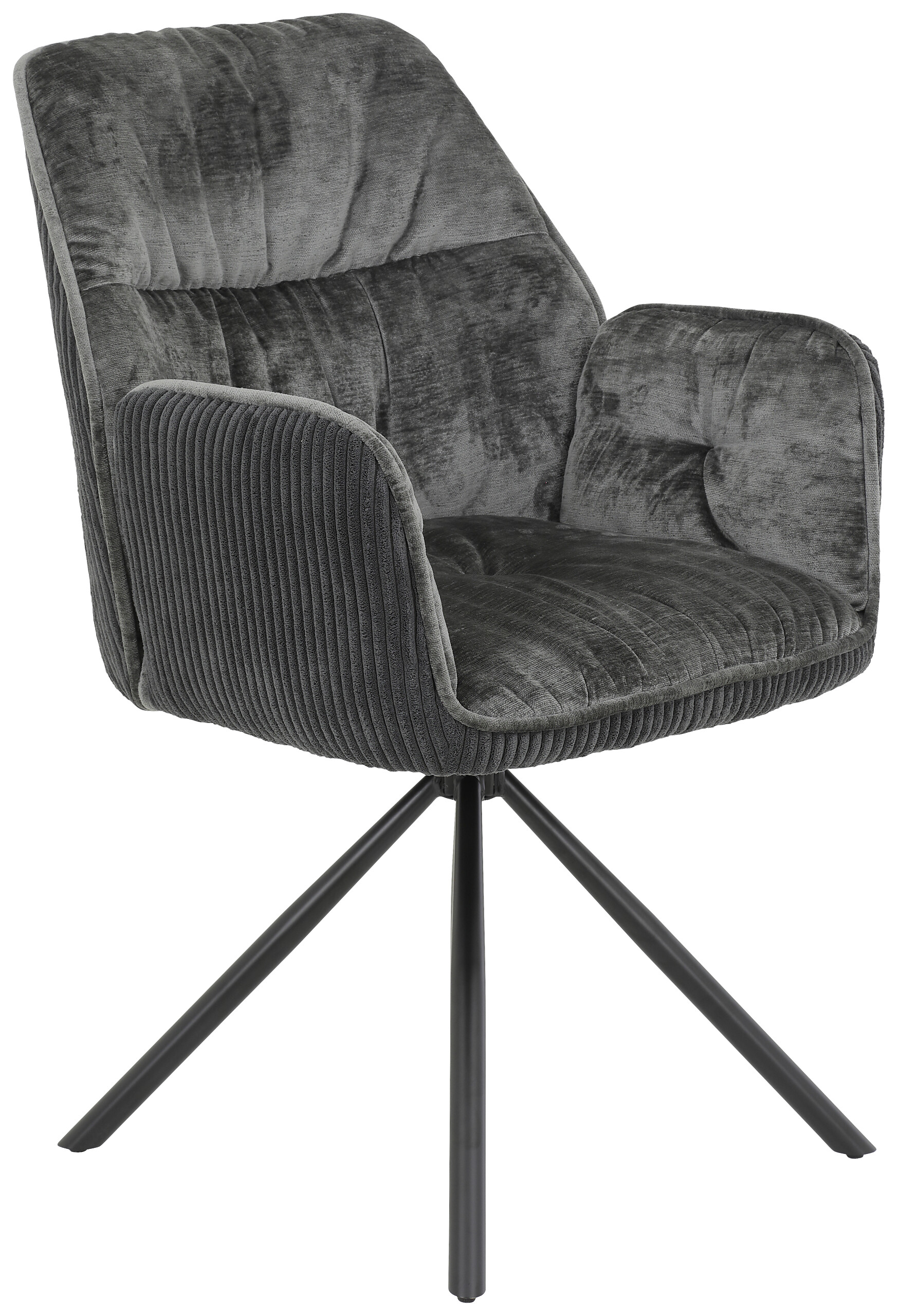 Sessel Amira, 2er-Set anthrazit B/H/T: ca. 56x89x61 cm