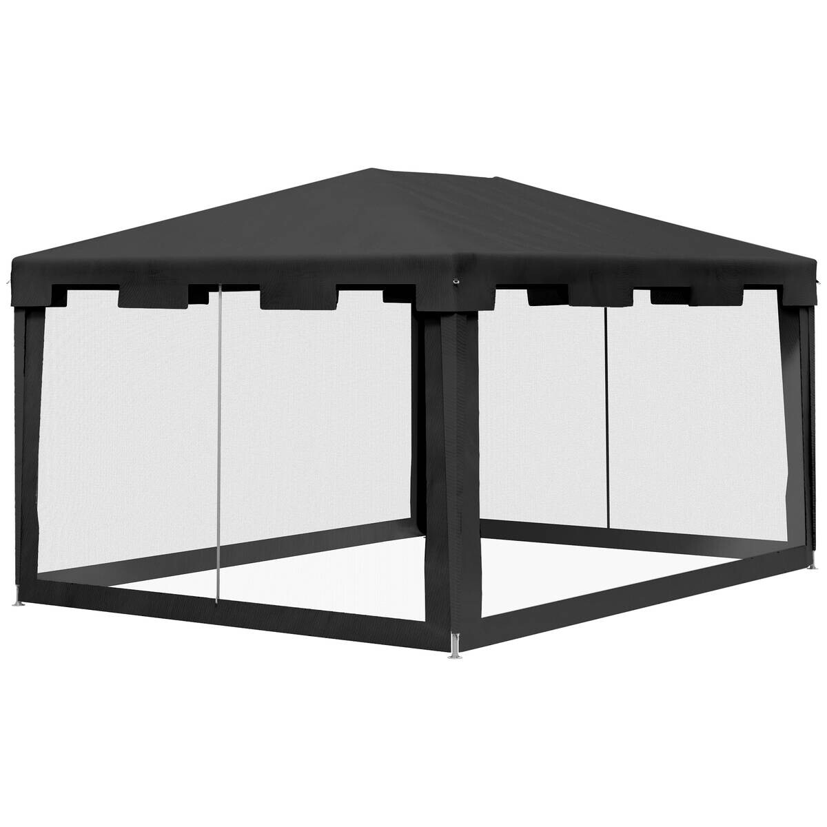 Outsunny Pavillon schwarz Polypropylen B/H/L: ca. 295x395x255 cm