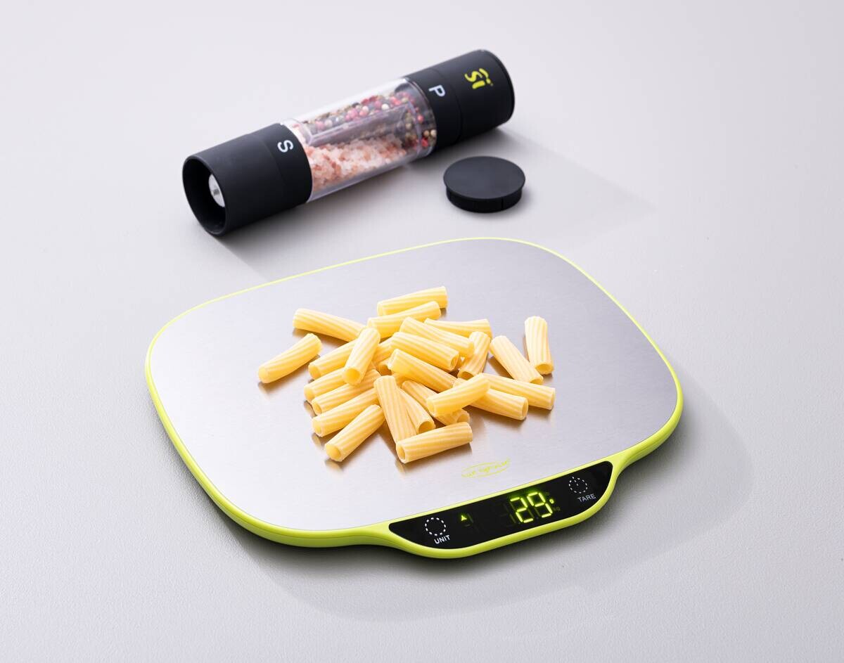 SAN IGNACIO Küchenwaage XTRA gelb Edelstahl B/H/L: ca. 27,2x19x25,1 cm