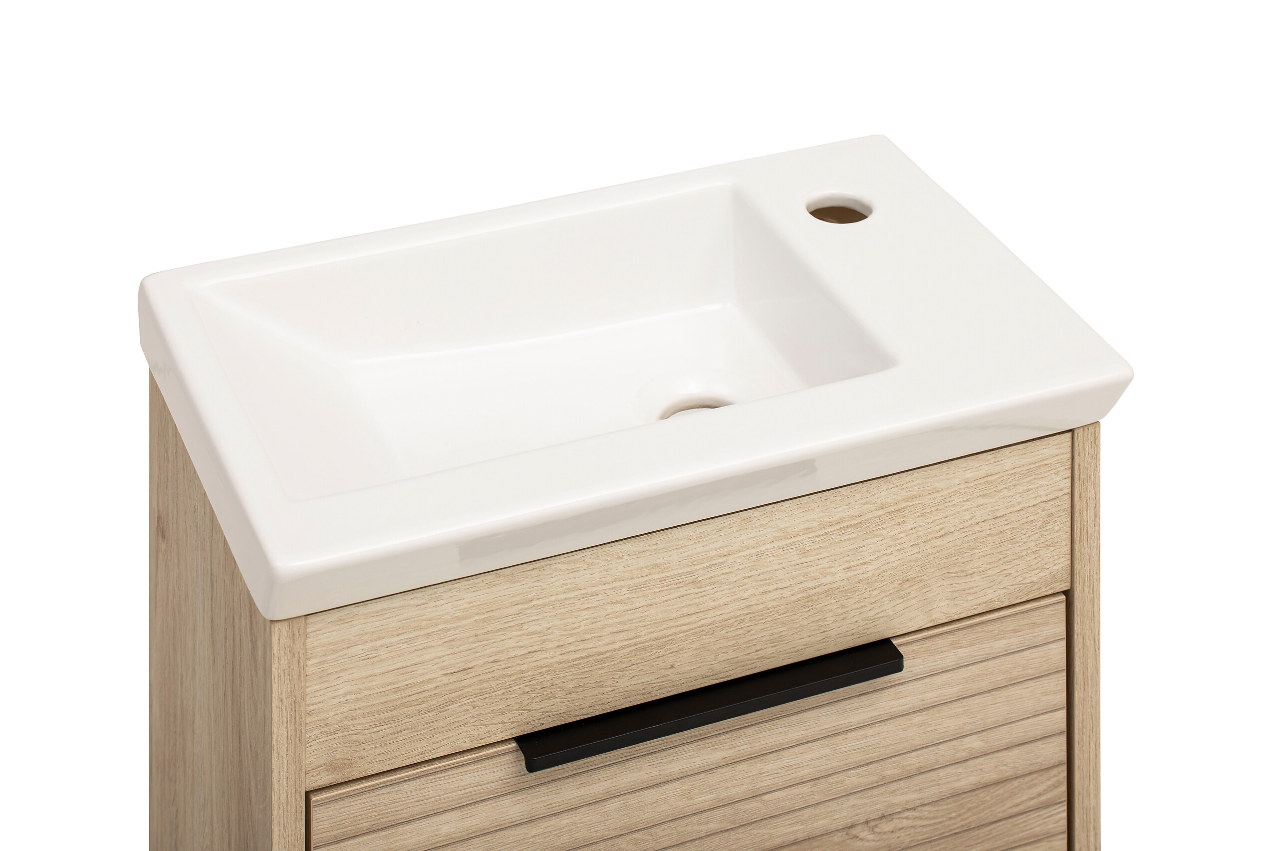 Waschplatz Mads Eiche Nachbildung weiß B/H/T: ca. 45,5x78x27,5 cm